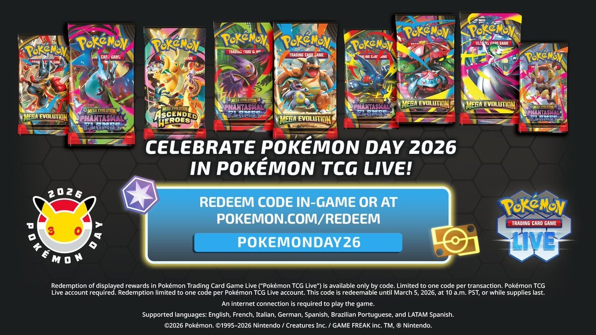 Mưa quà tặng kỷ niệm 30 năm Pokemon: Nhập ngay Code xịn, hốt trọn 30 gói Mega Evolution miễn phí!