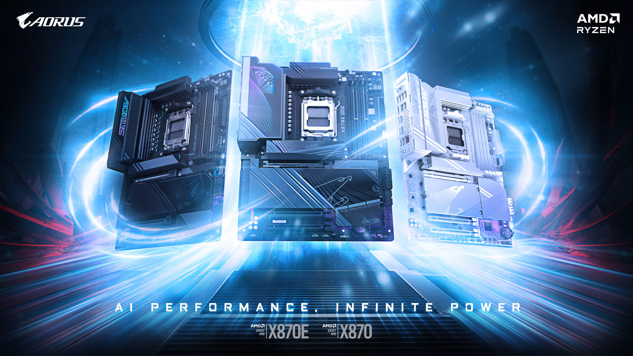 GIGABYTE ra mắt bo mạch chủ X870E/X870 được thiết kế dành riêng cho CPU AMD Ryzen™ 9000 với sức mạnh AI vô hạn GIGABYTE ra mắt bo mạch chủ X870E/X870 được thiết kế dành riêng cho CPU AMD Ryzen™ 9000 với sức mạnh AI vô hạn
