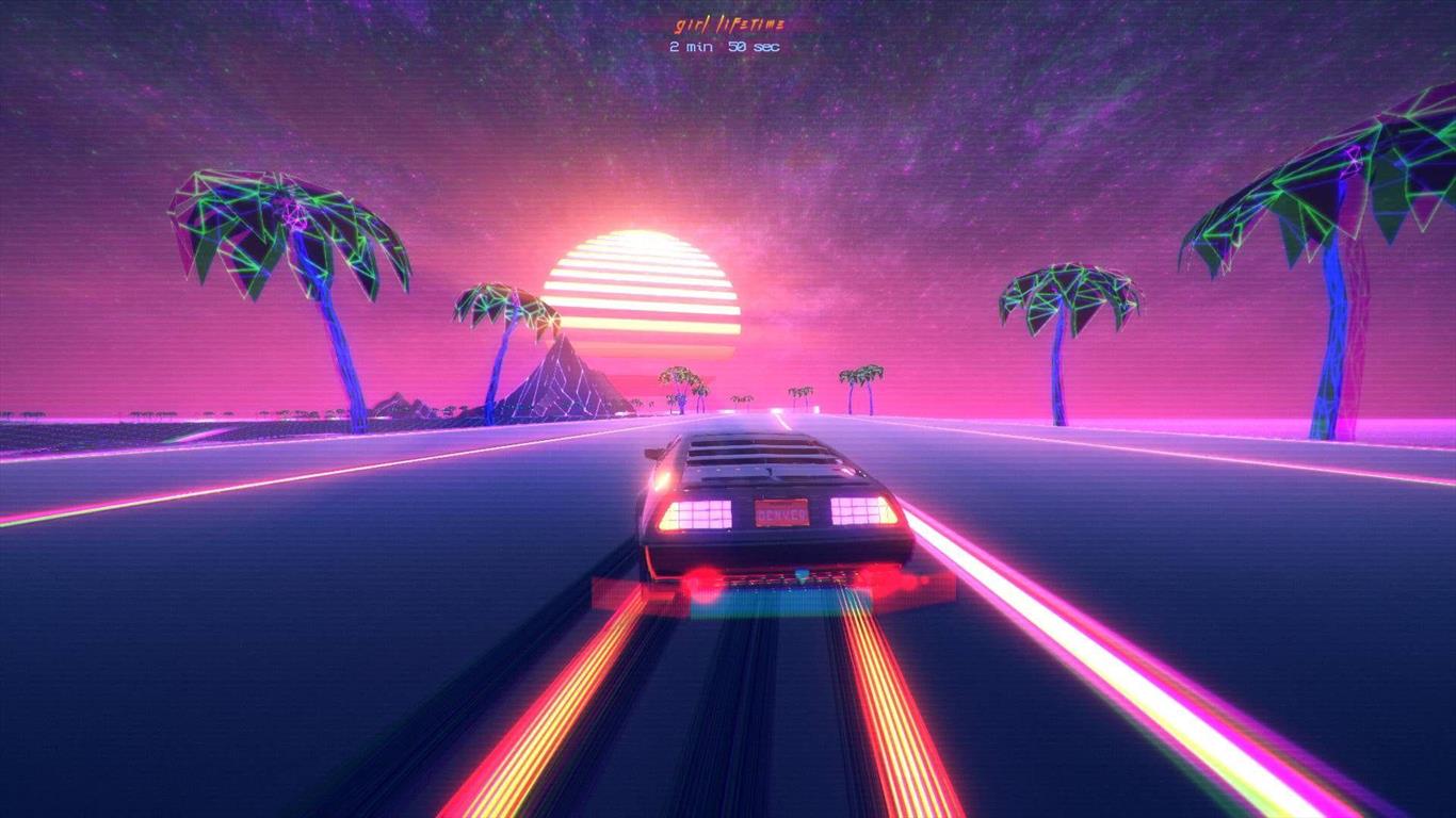 Hình desktop cực xịn, mời anh em tải bộ hình Retro Wave cực ảo diệu