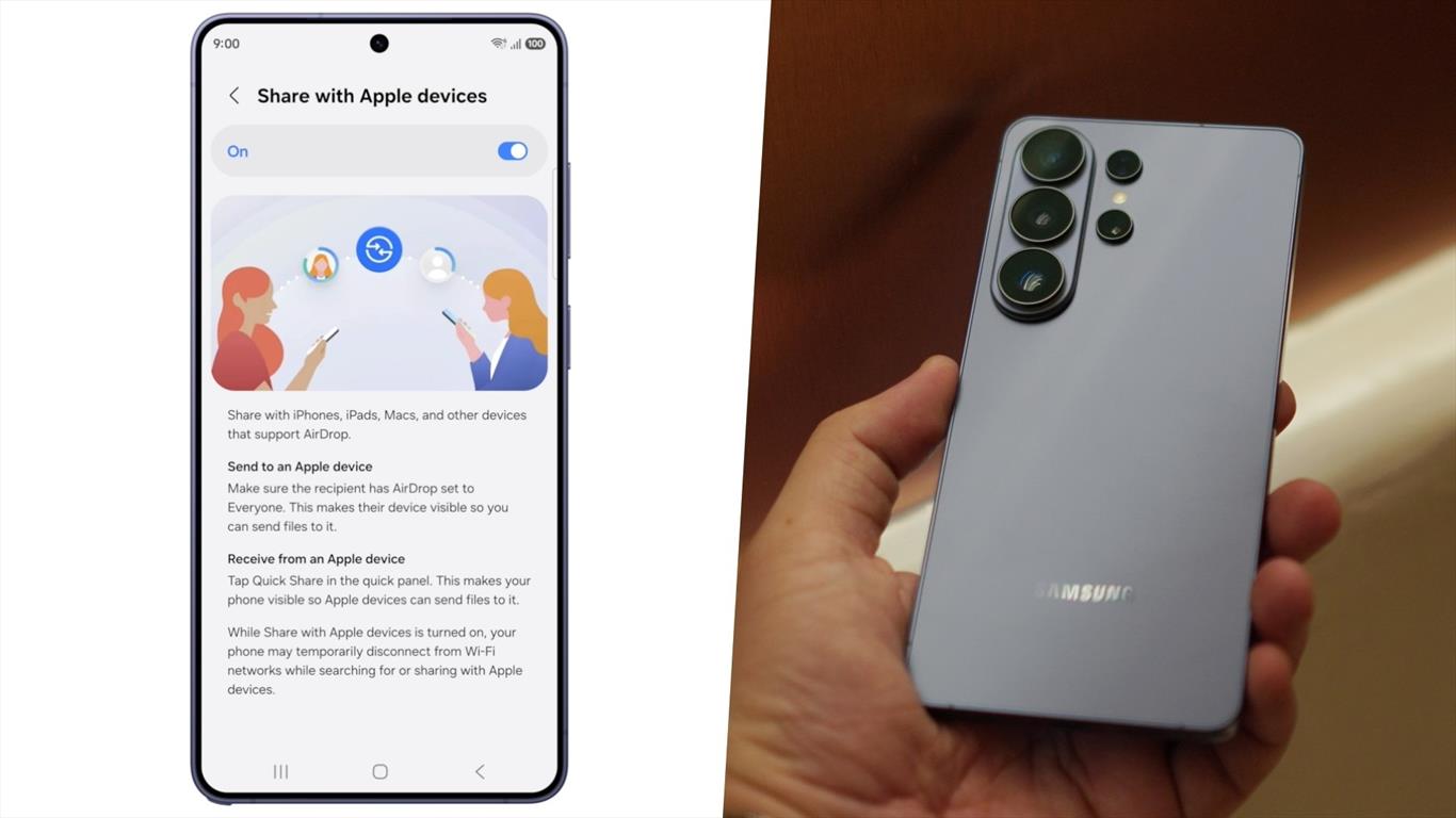 Samsung chính thức mang AirDrop lên Galaxy S26